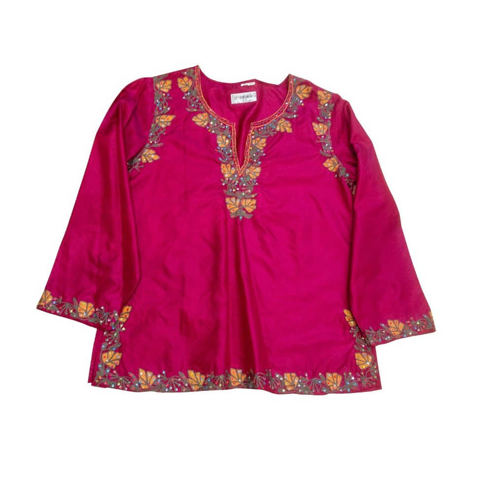 Beautiful silk embroidered and sequined blouse